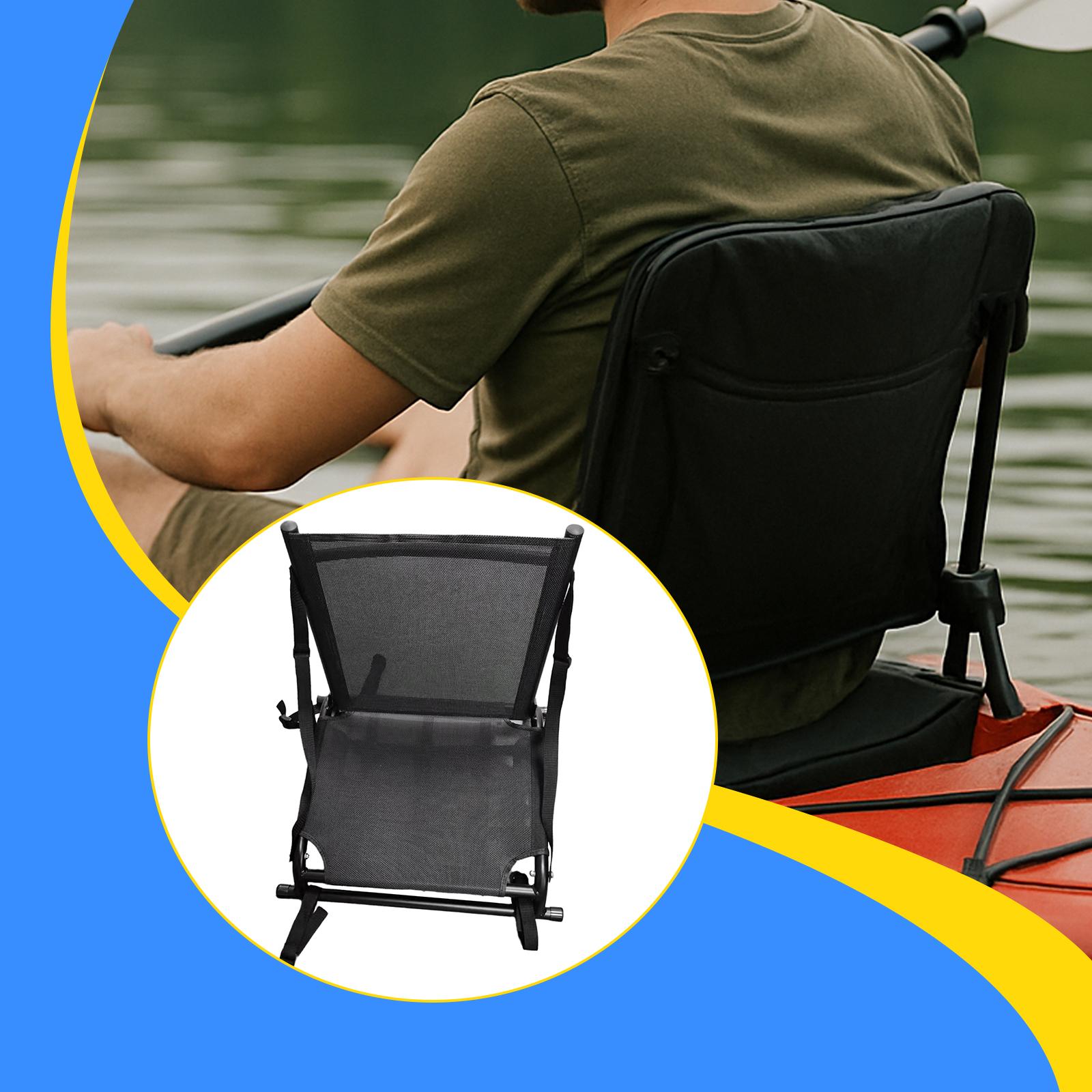 Fishing Boat Seat - Kajaksitz mit Rückenstütze, zusammengeklappt, zum Sitzen,