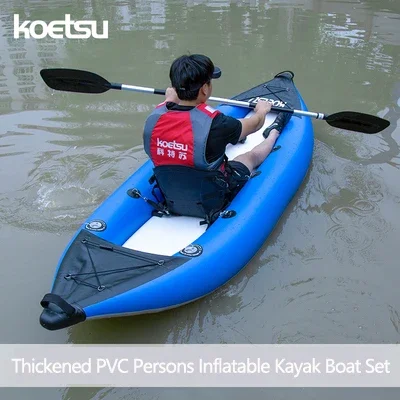 Fishing Boat Paddle - Koetsu 1-2 Personen aufblasbare PVC-Kajak Angeln