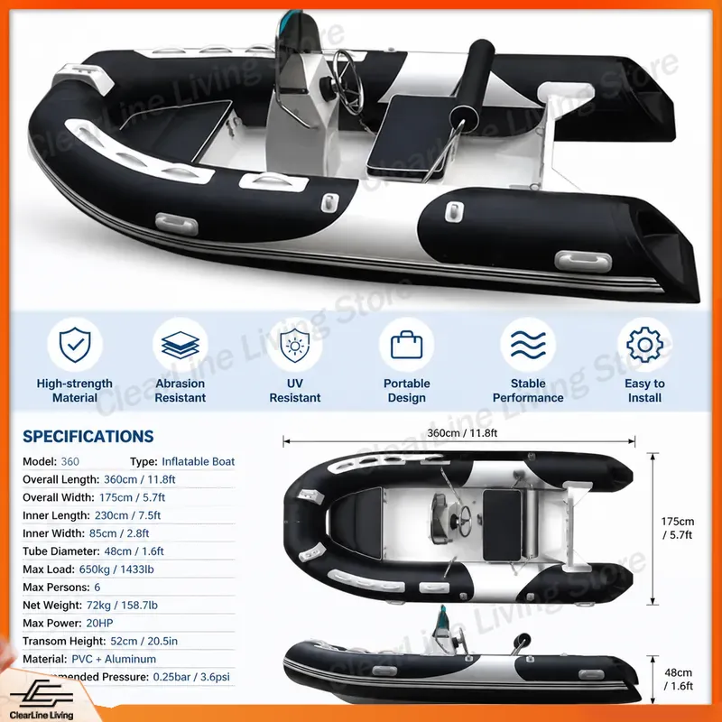 3,6M Aufblasbares Boot Fibergl – Fishing Boat Fiberglass Bewertung und Preis