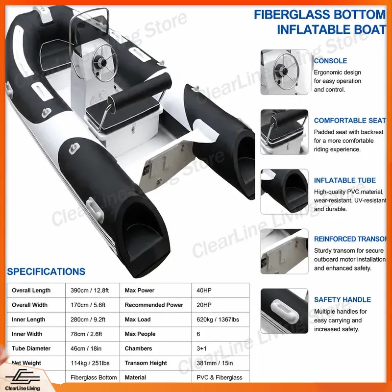 3,6M Aufblasbares Boot Fibergl – Fishing Boat Fiberglass Bewertung und Preis