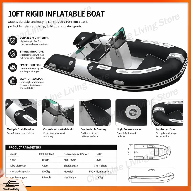 3,6M Aufblasbares Boot Fibergl – Fishing Boat Fiberglass Bewertung und Preis