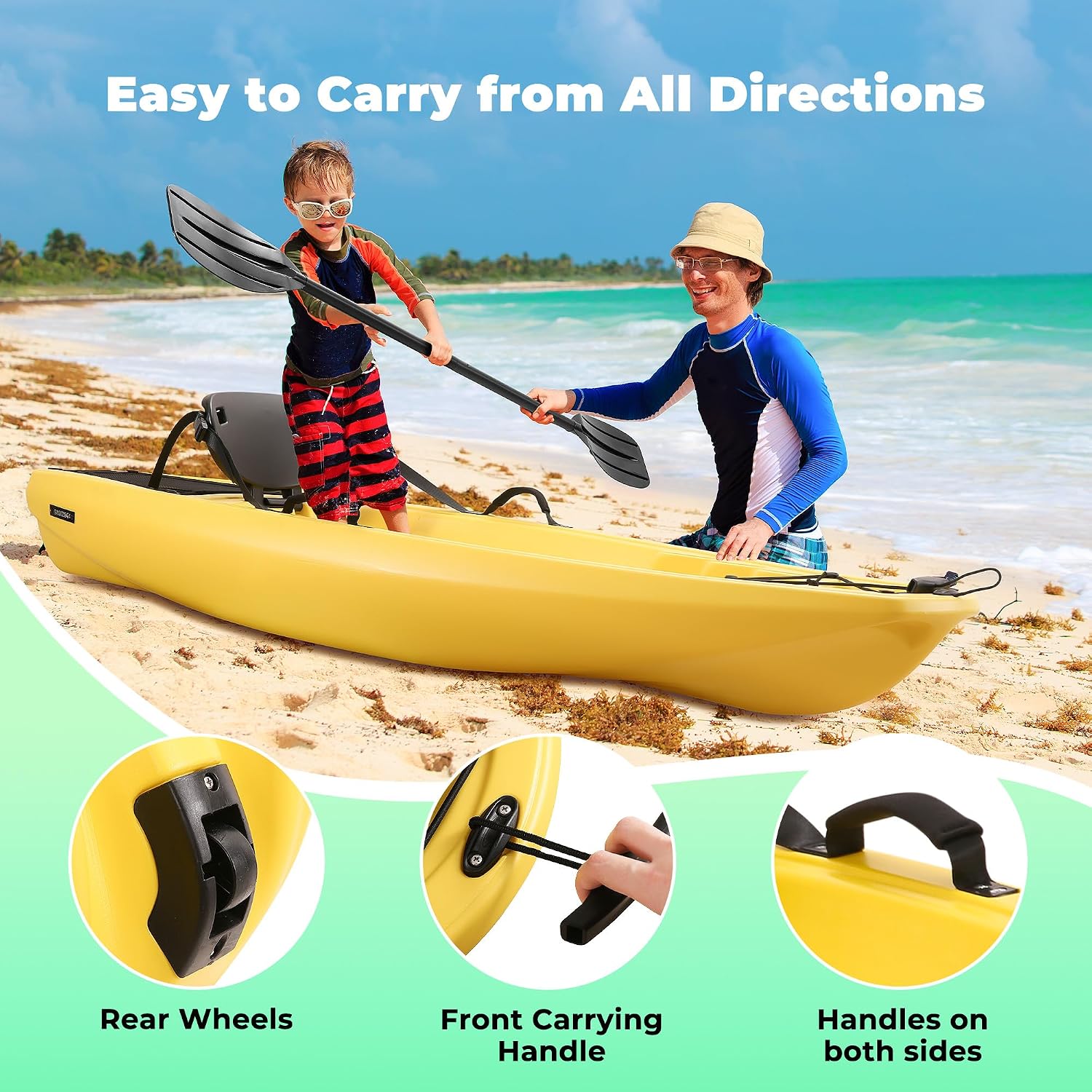 Kajak mit Paddel 6,5 FT Freize – Fishing Boat Paddle Bewertung und Preis