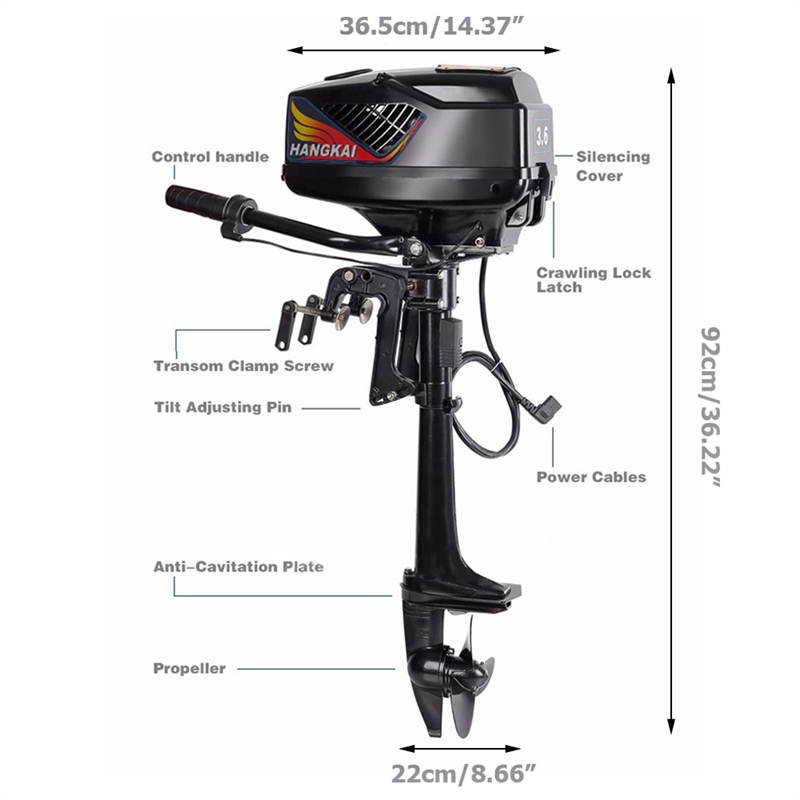 Außenbordmotor, 48 V, 4,0 PS,  – Fishing Boat Outboard Motor Bewertung und Preis